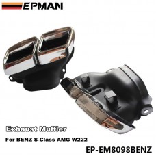 EPMAN Chrome 304 Stainless Steel For Mercedes-Benz AMG S65 S63 E63 Exhaust Muffler Tips W222 W212 W205 R231 W218 EP-EM8098BENZ